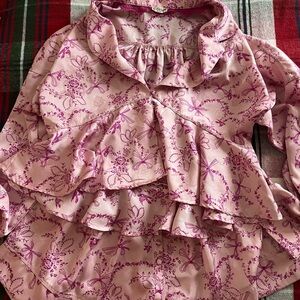 Free People Pink Floral Pajama Top